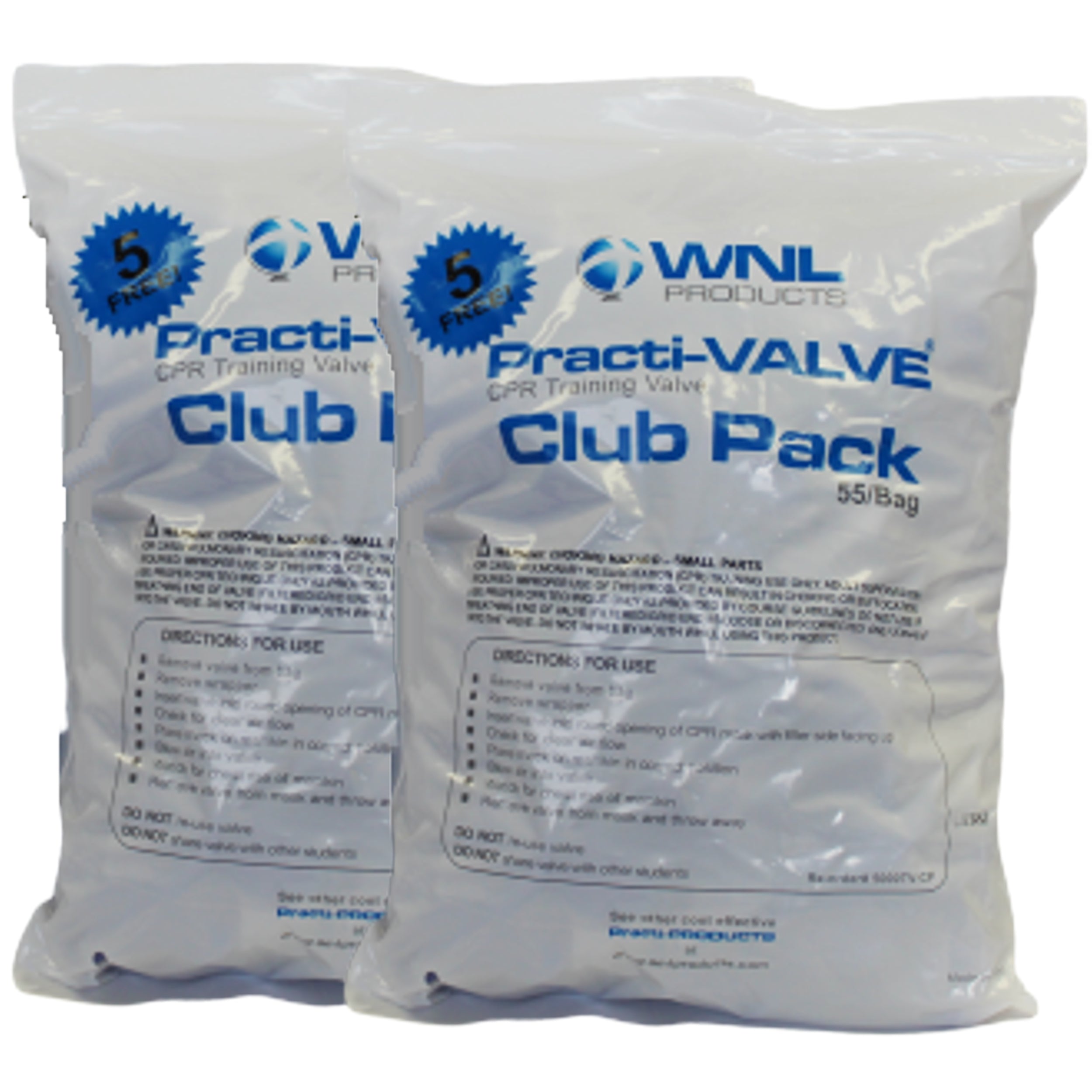 Pack of 110 CPR Training Valves, WNL Products