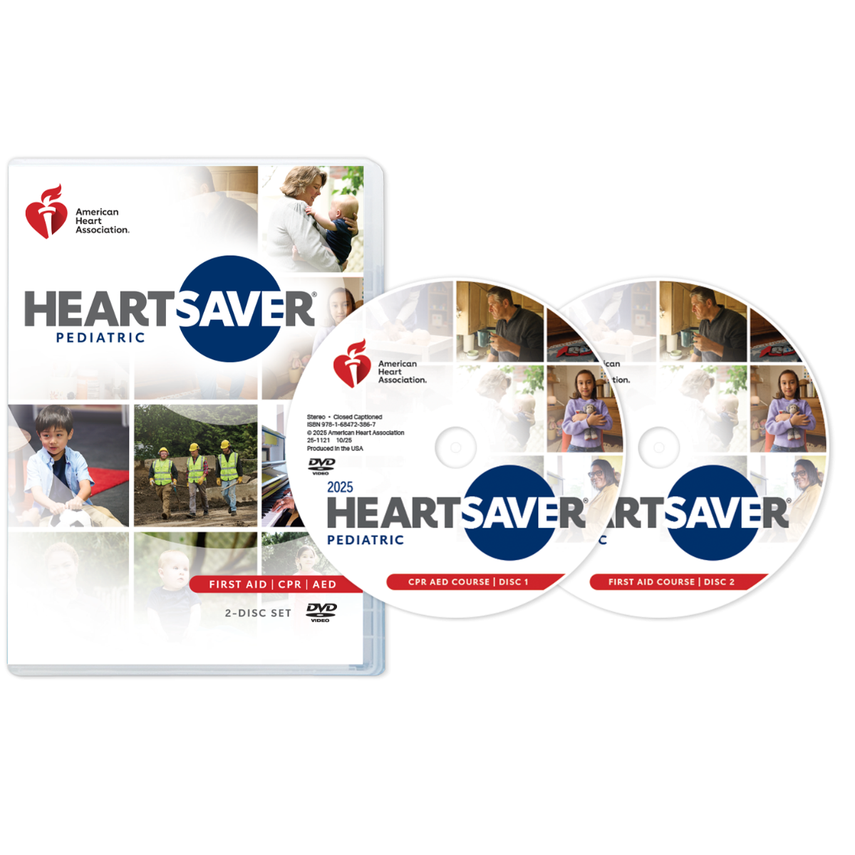 Heartsaver® Pediatric First Aid CPR AED Course DVD Set, 2025
