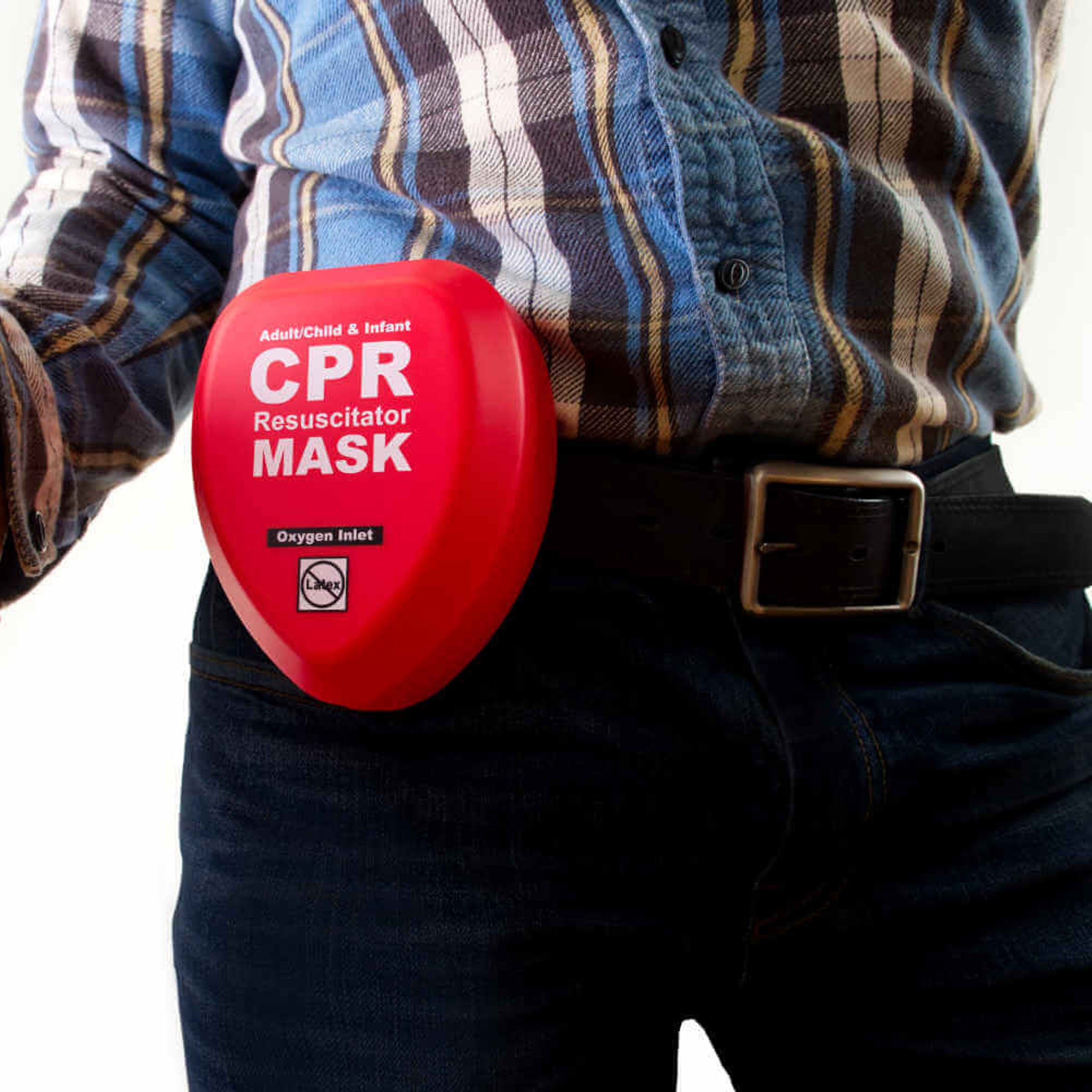CPR Rescue Mask, Adult/Child, Hard Case with Belt Clip, WNL