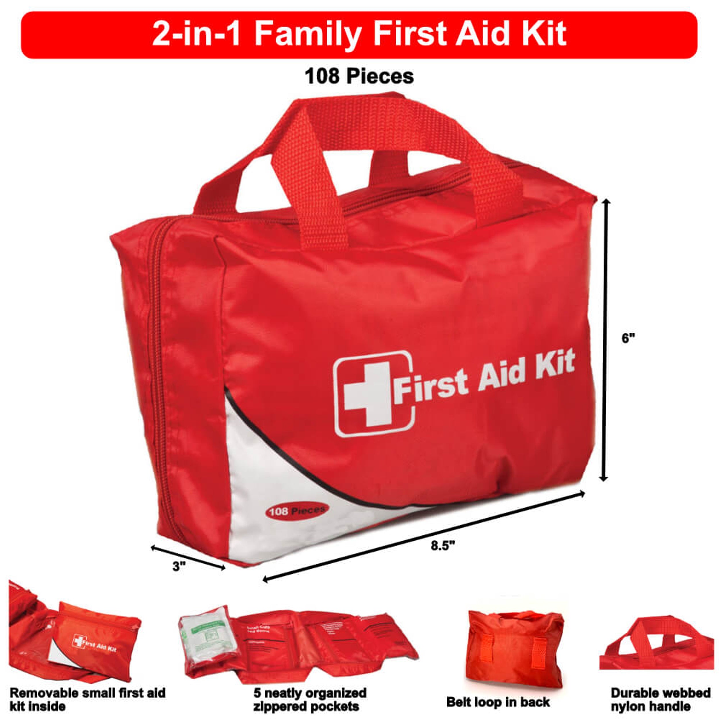 Package of 10 Family First Aid Kits from WNL Safety Products