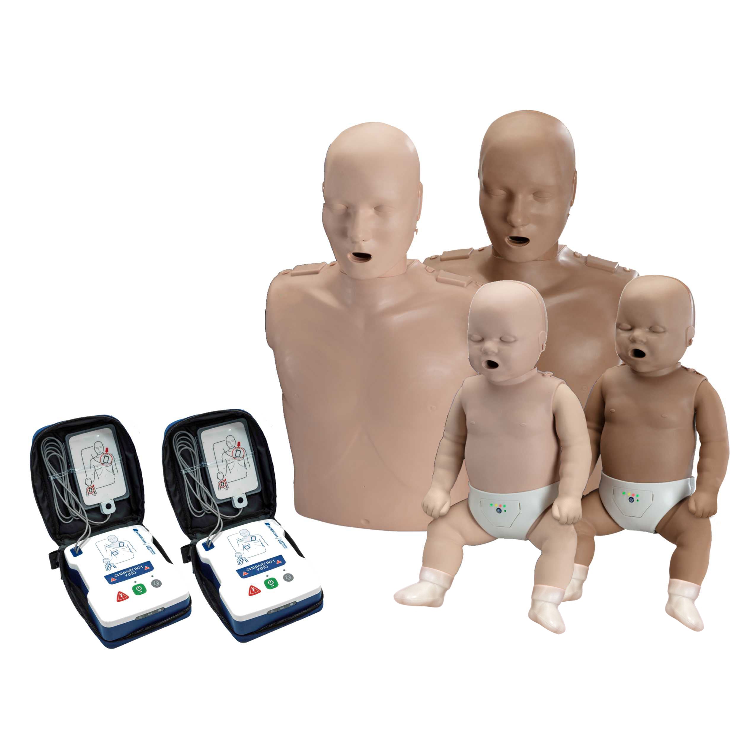 PRESTAN Take2 Diversity CPR Manikin & AED Trainer Kit (2-Adult, 2-Infant, & 2-AED UltraTrainers)