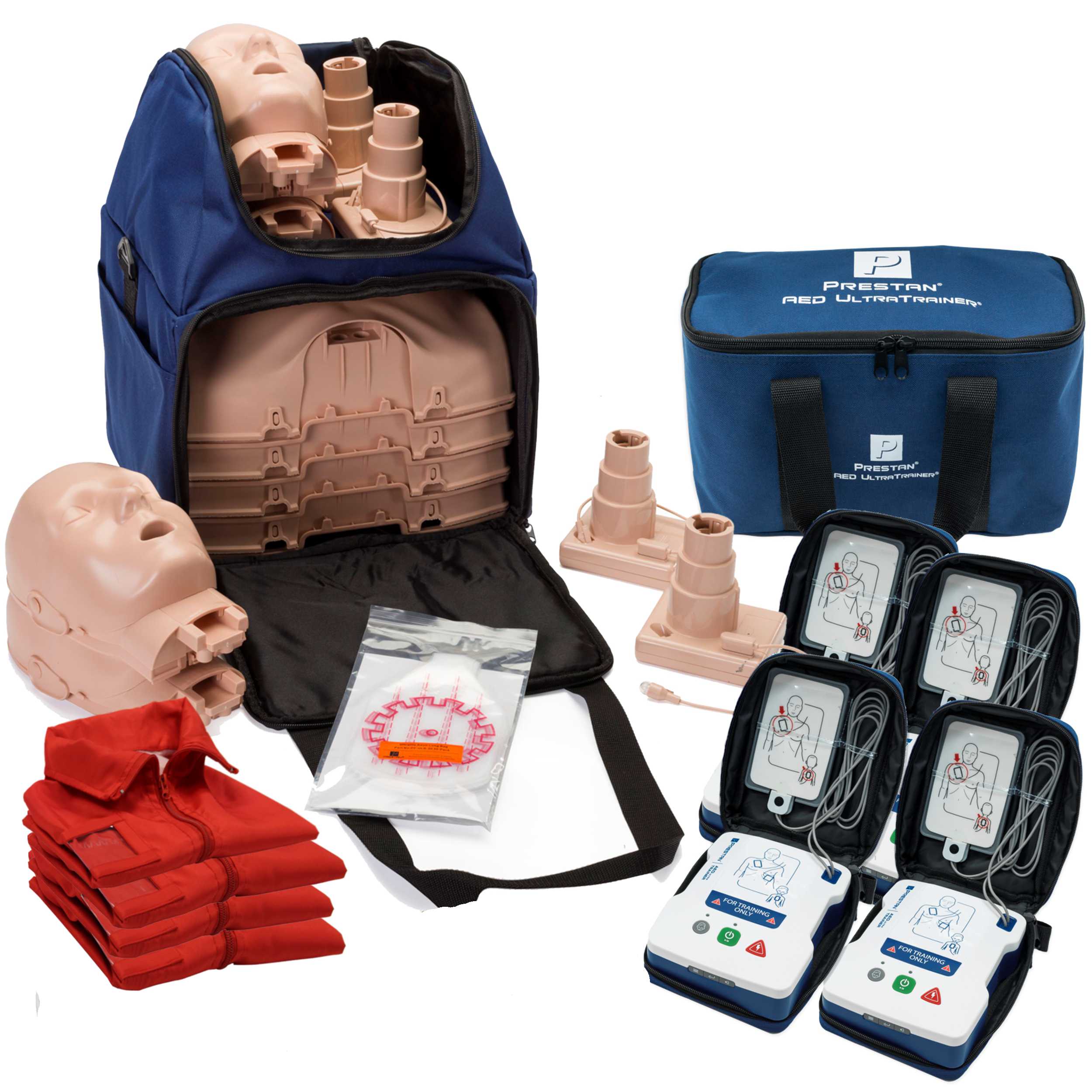 CPR Training Kit w PRESTAN Ultralite CPR Manikins w/ Feedback and AED UltraTrainers