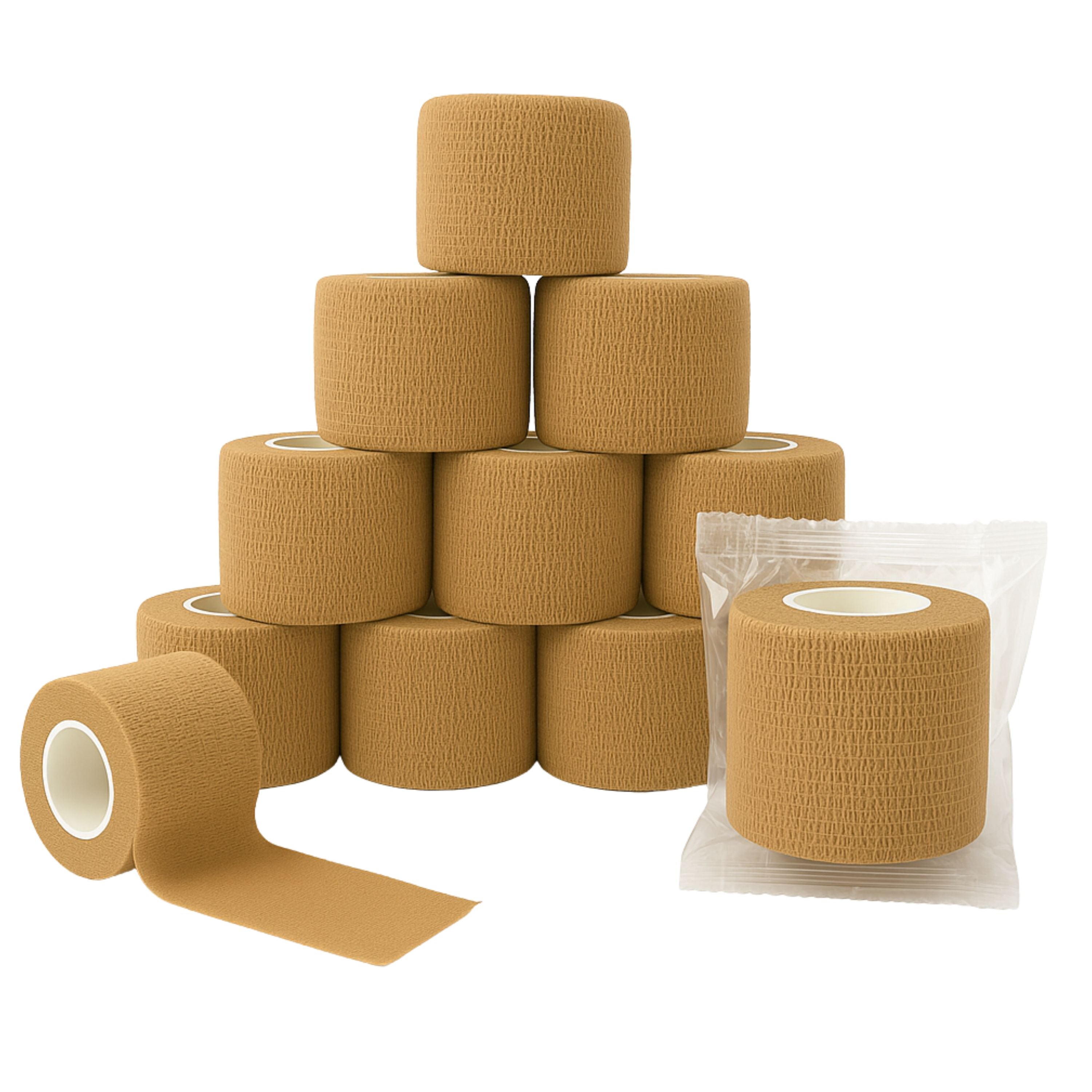 Cohesive Bandage - Self-adhering Bandage Tape-12pk
