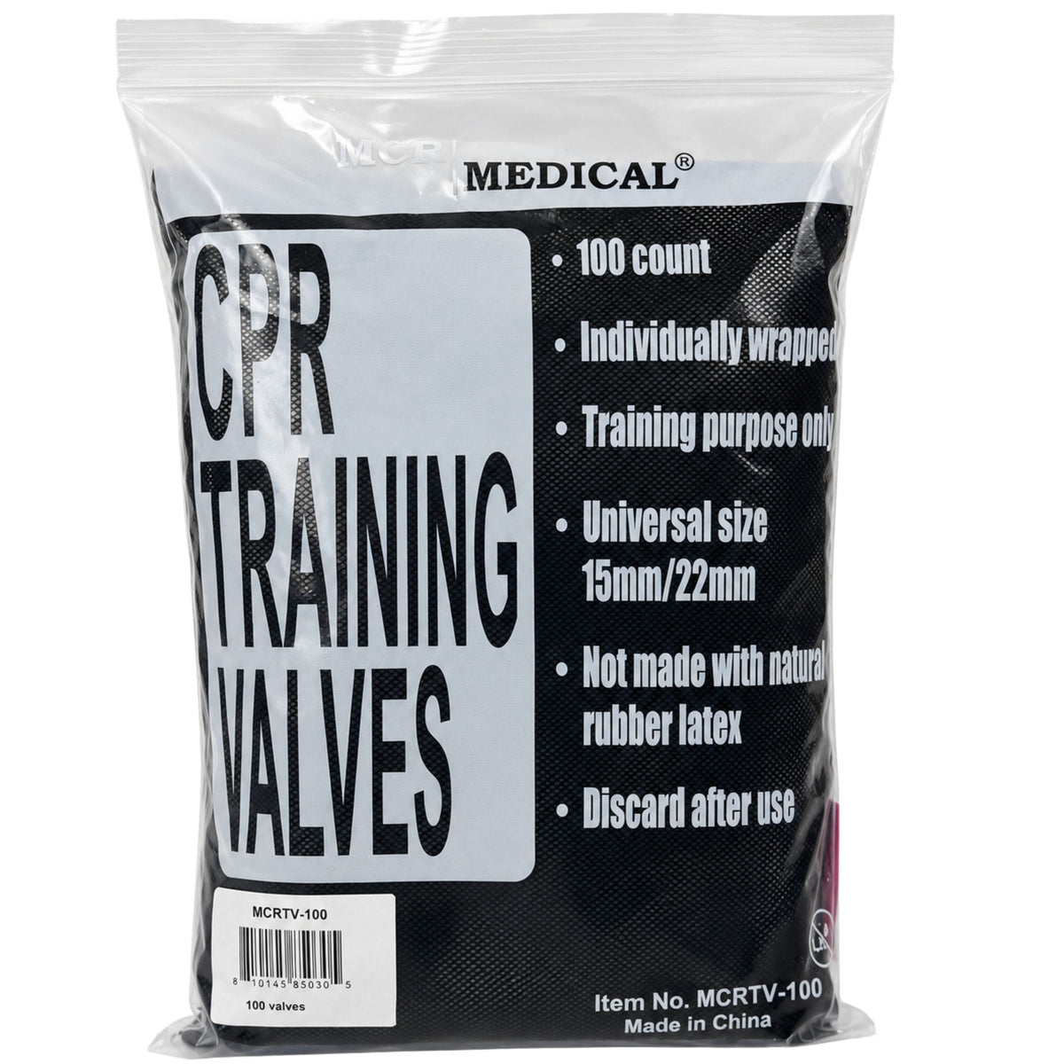 Pack of 100 CPR Training Valves, MCR Medical