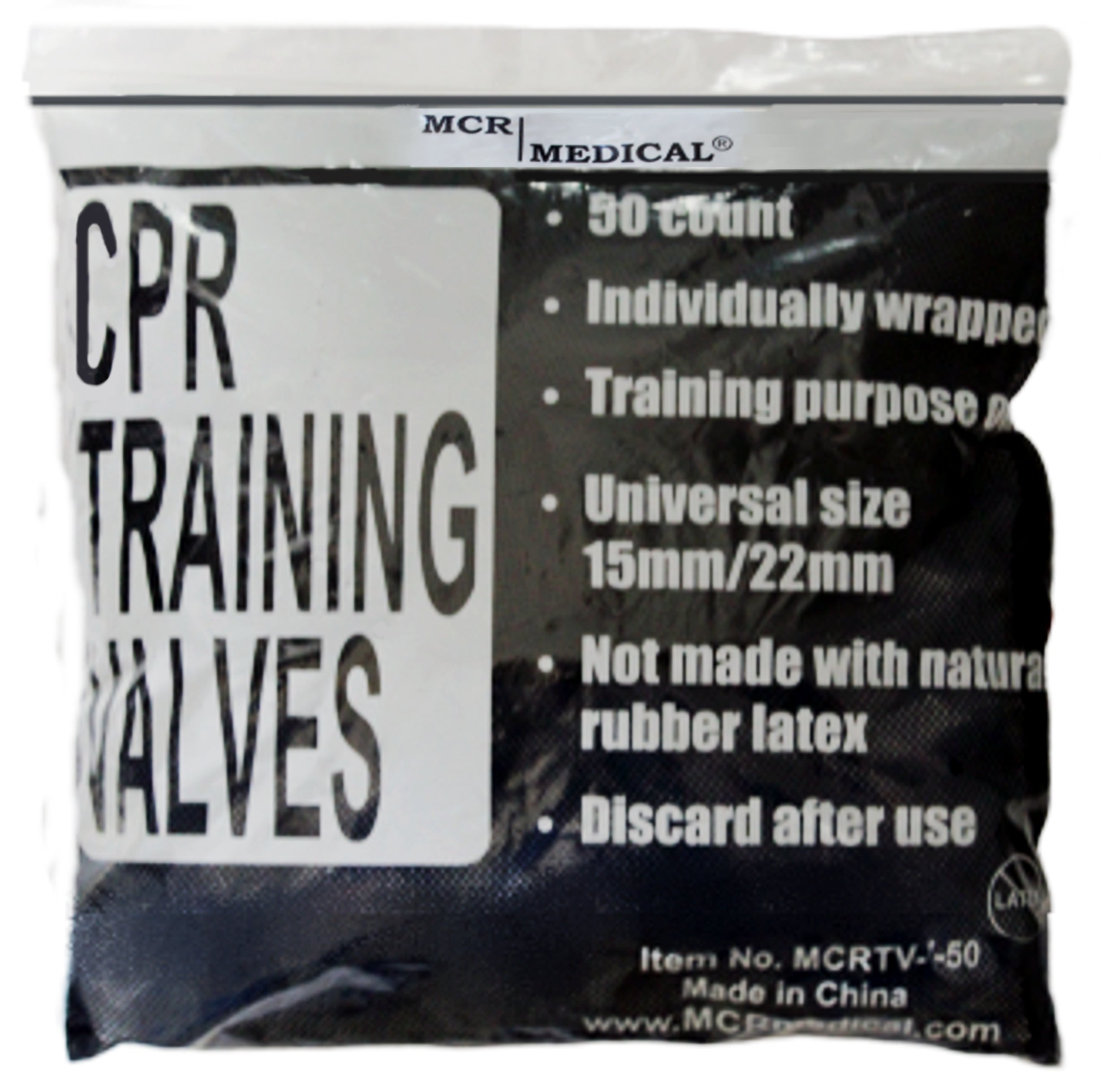 Pack of 50 CPR Training Valves, MCR Medical