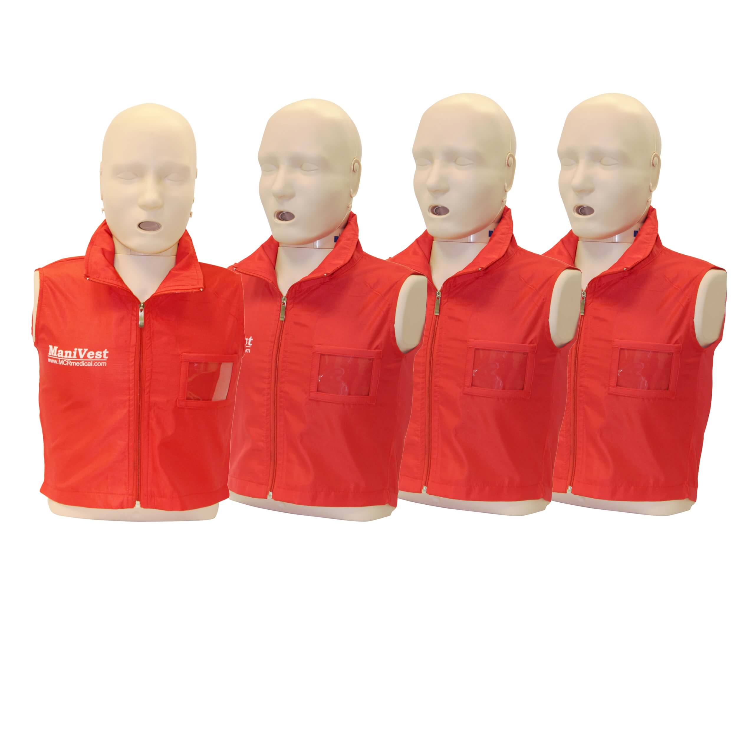 MCR Medical-4 pack ManiVest on manikins.