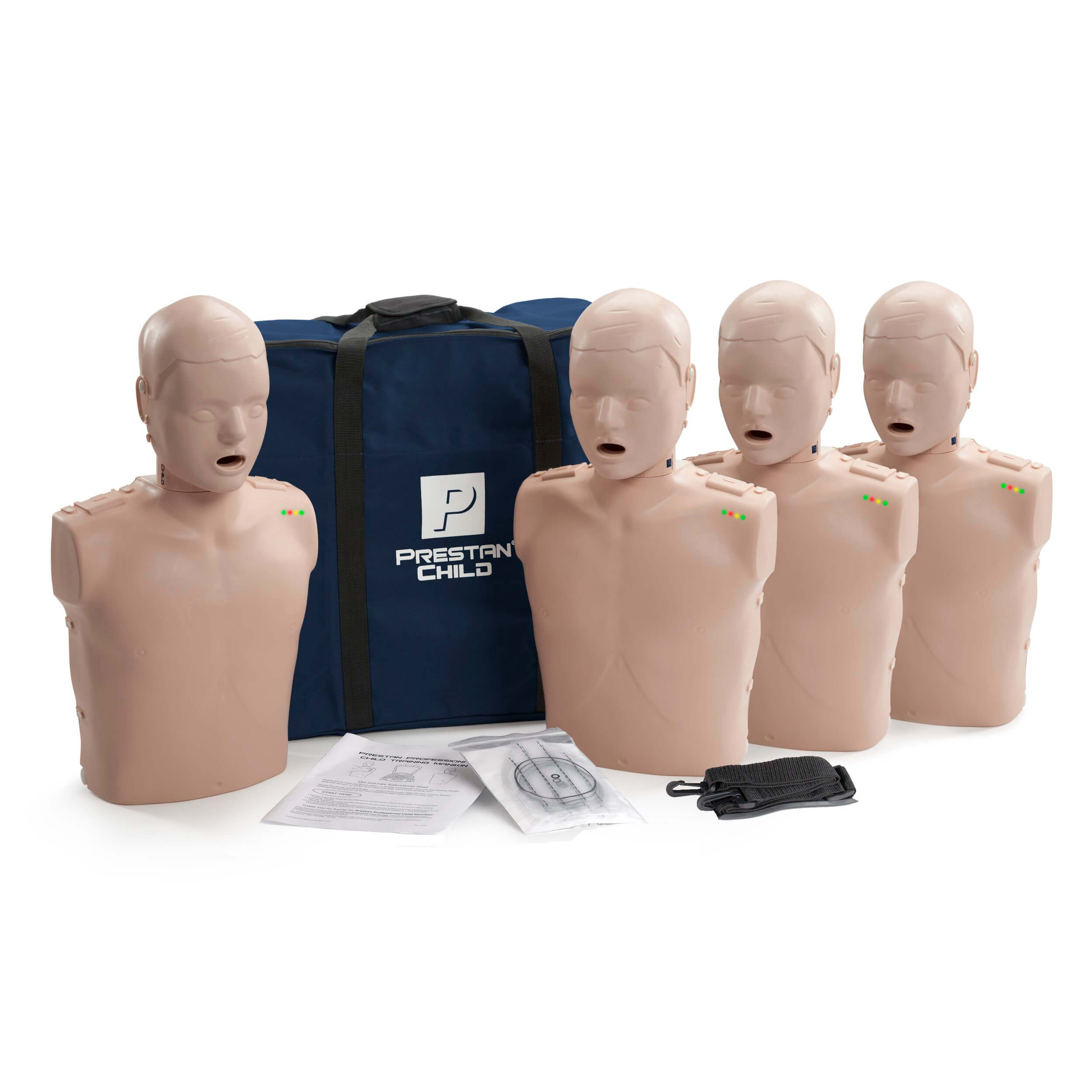 4-Pack Child CPR Manikin WITH Feedback, MEDIUM TONE, Prestan