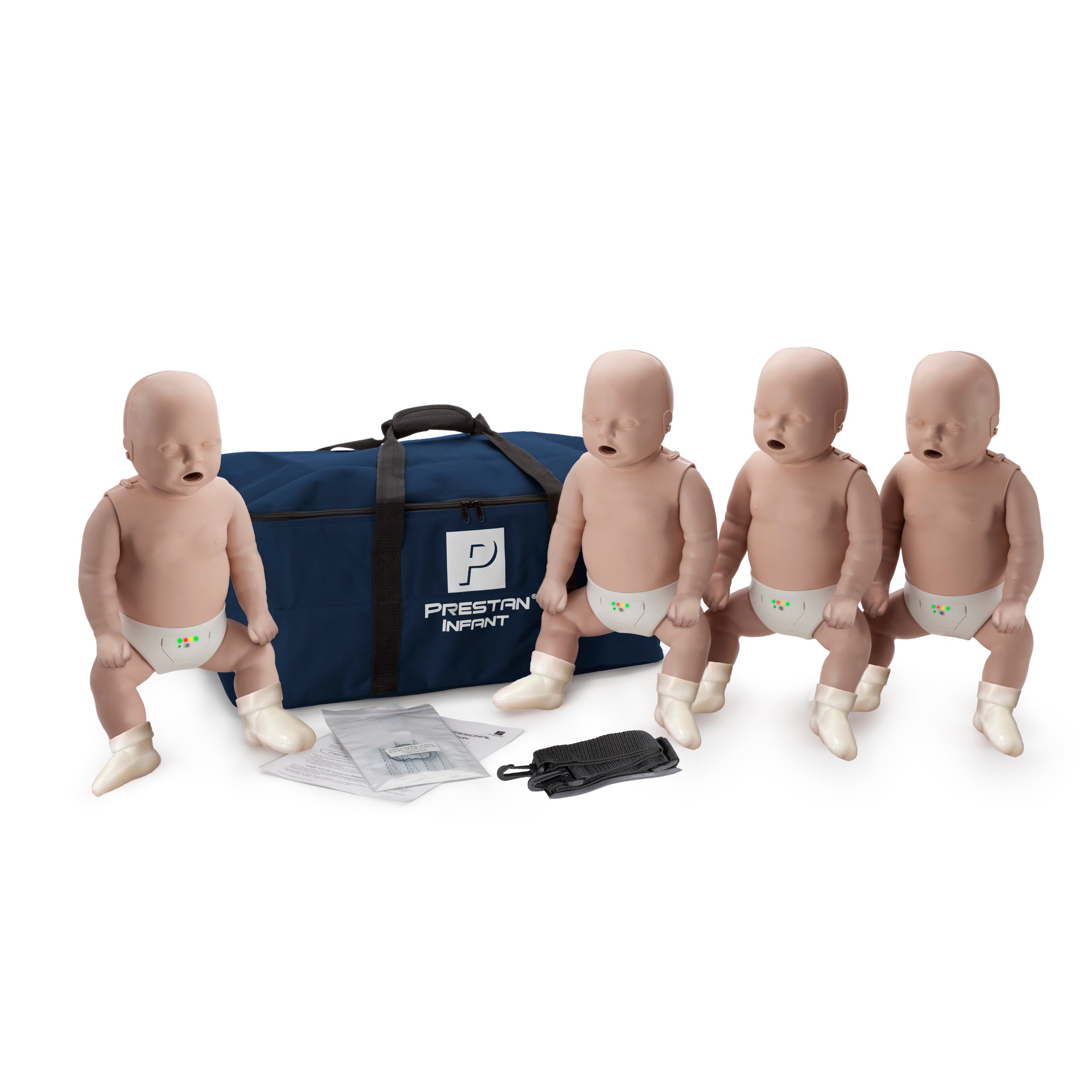 2 Female, 2 Male, and 4 Infant CPR Manikins w. Feedback, AED UltraTrainers, Carry Bag w. Wheels