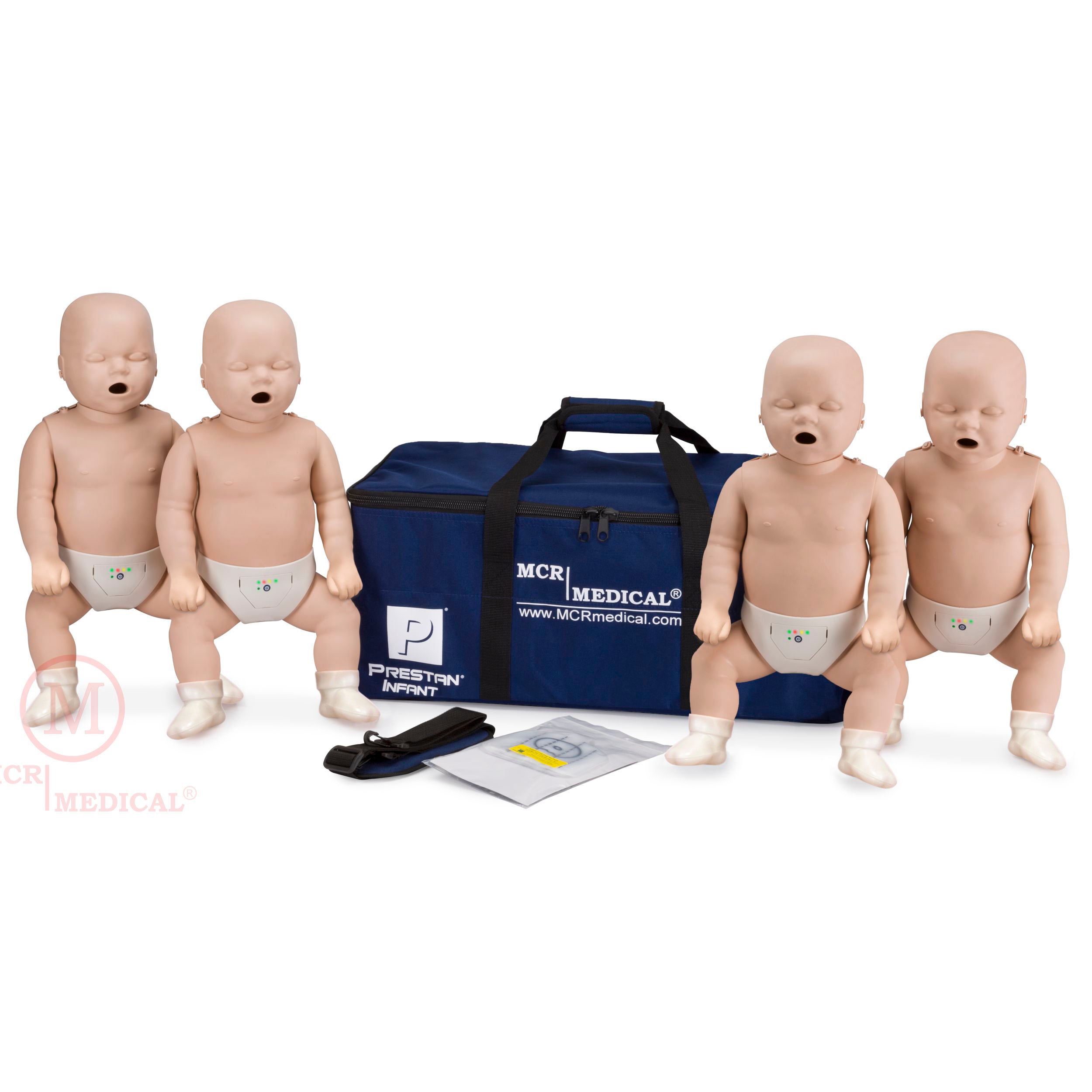 4-Pack Infant CPR Manikin WITH Feedback, MEDIUM TONE, Prestan