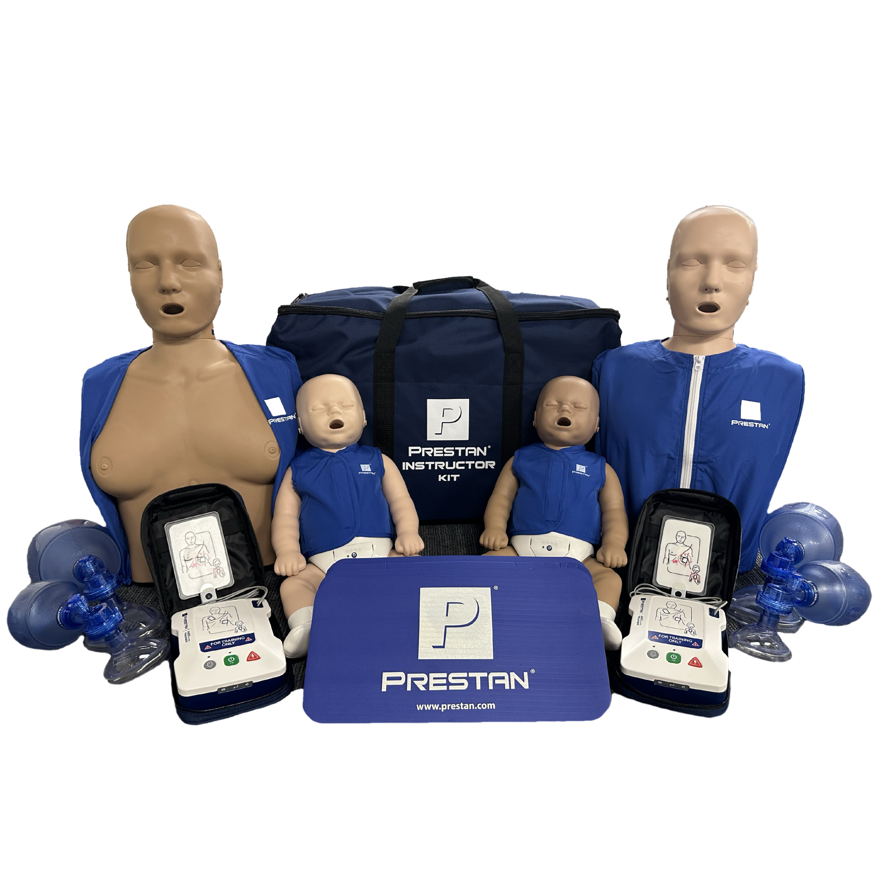 Instructor Trainer Kit (1-Adult, 1-Female, 2-Infant, 2-AED UltraTrainers, & Accessories, Diversity)
