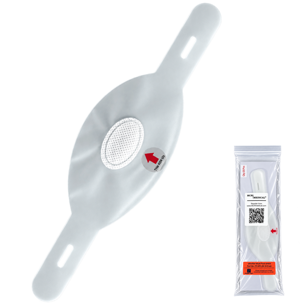 50-pack of Ultralite Manikin Face Shields (Filtered), PRESTAN