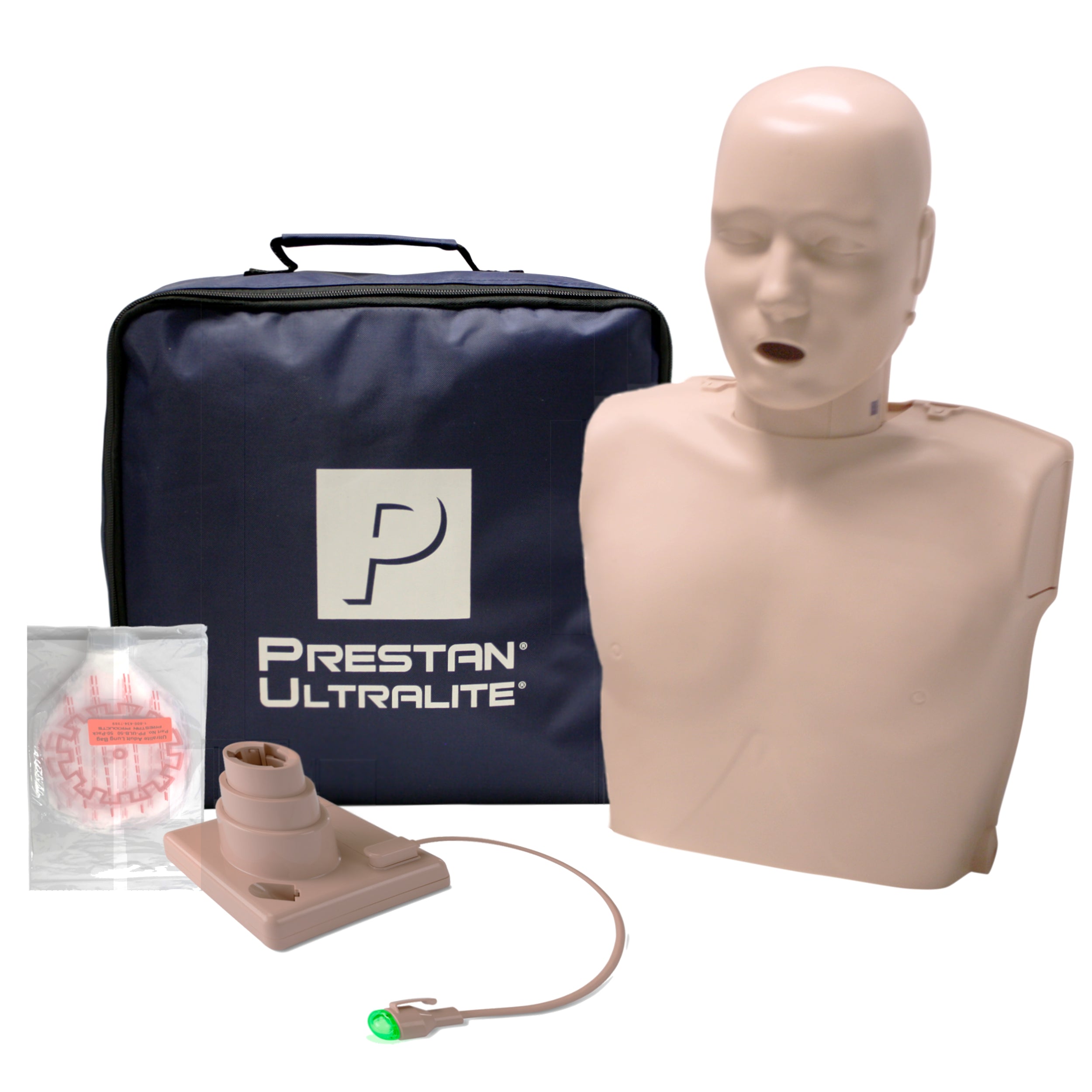 PRESTAN-Ultralite-Adult manikin,piston with feedback cable, lung bags and carry bag.