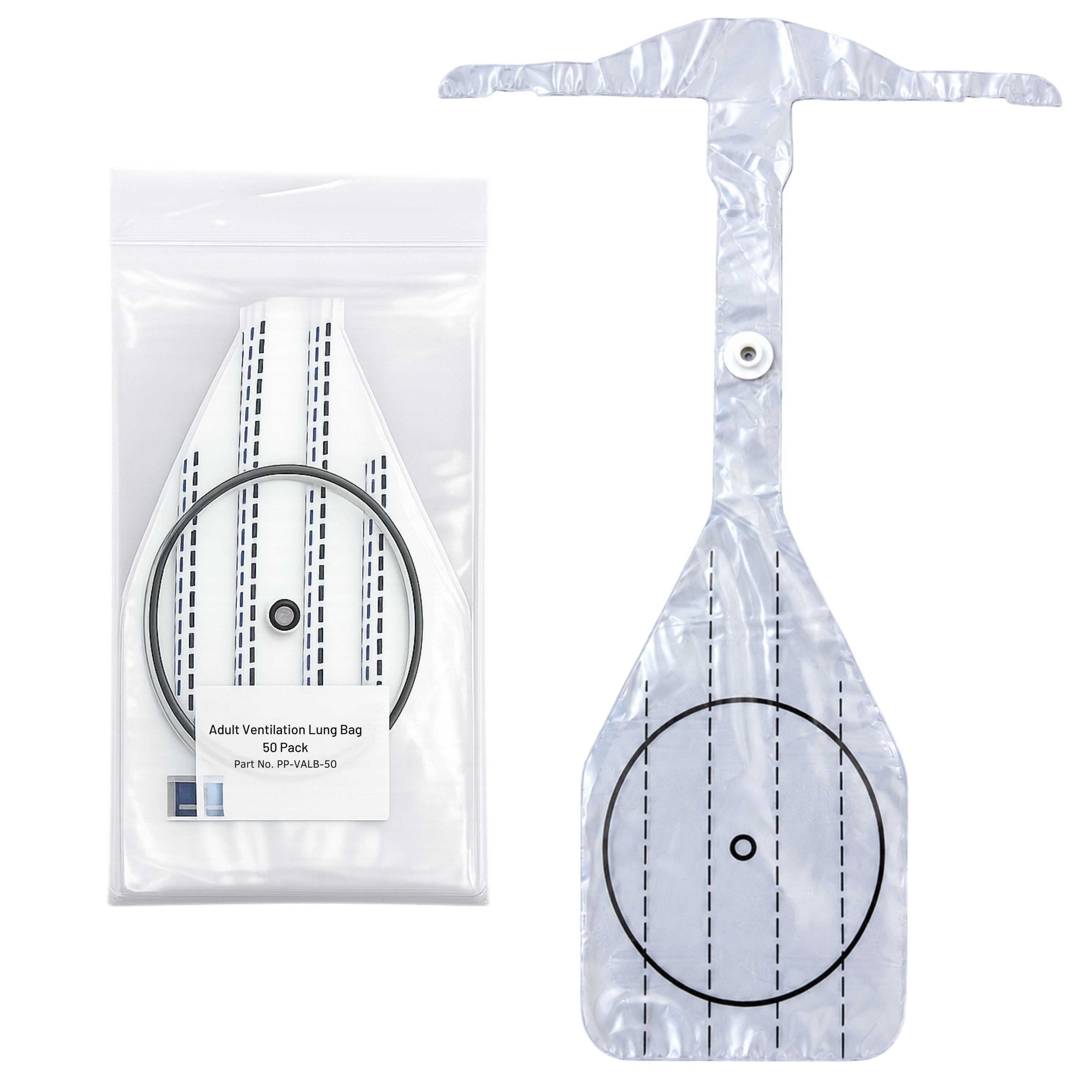 Adult Series 2000 Ventilation Lung Bag 50 - Pack, PRESTAN PP-VALB-50