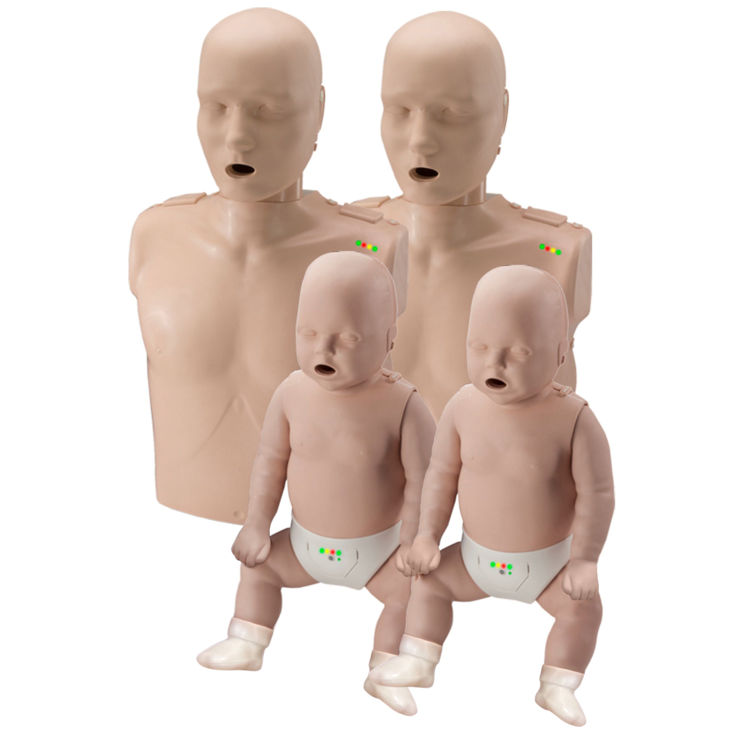 Instructor Trainer Kit (2-Adult, 2-Infant, 2-AED UltraTrainers, & Accessories, Medium Tone)