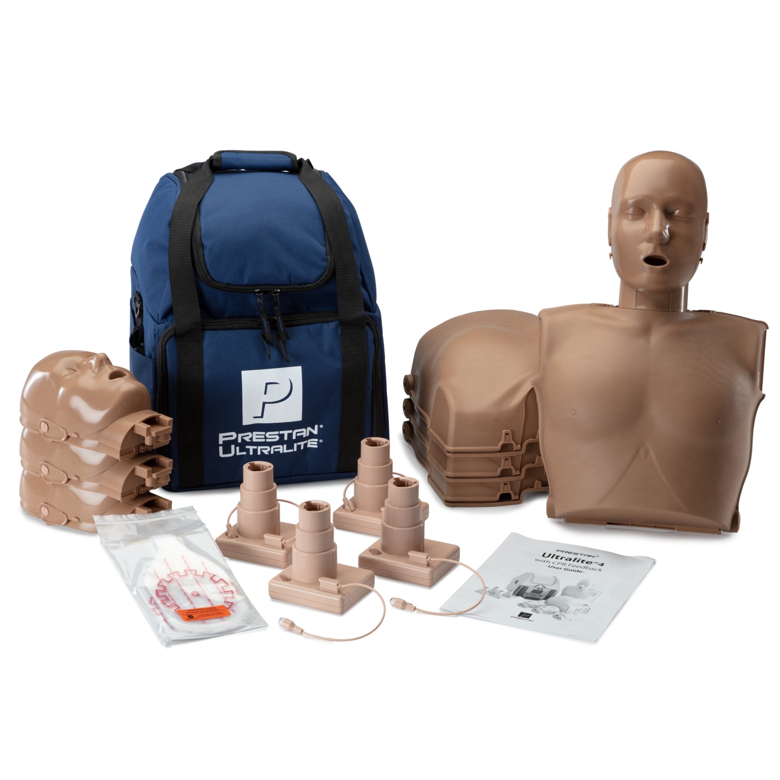 PRESTAN Ultralite CPR Manikin 4-Pack, Dark Tone Adult WITH Feedback
