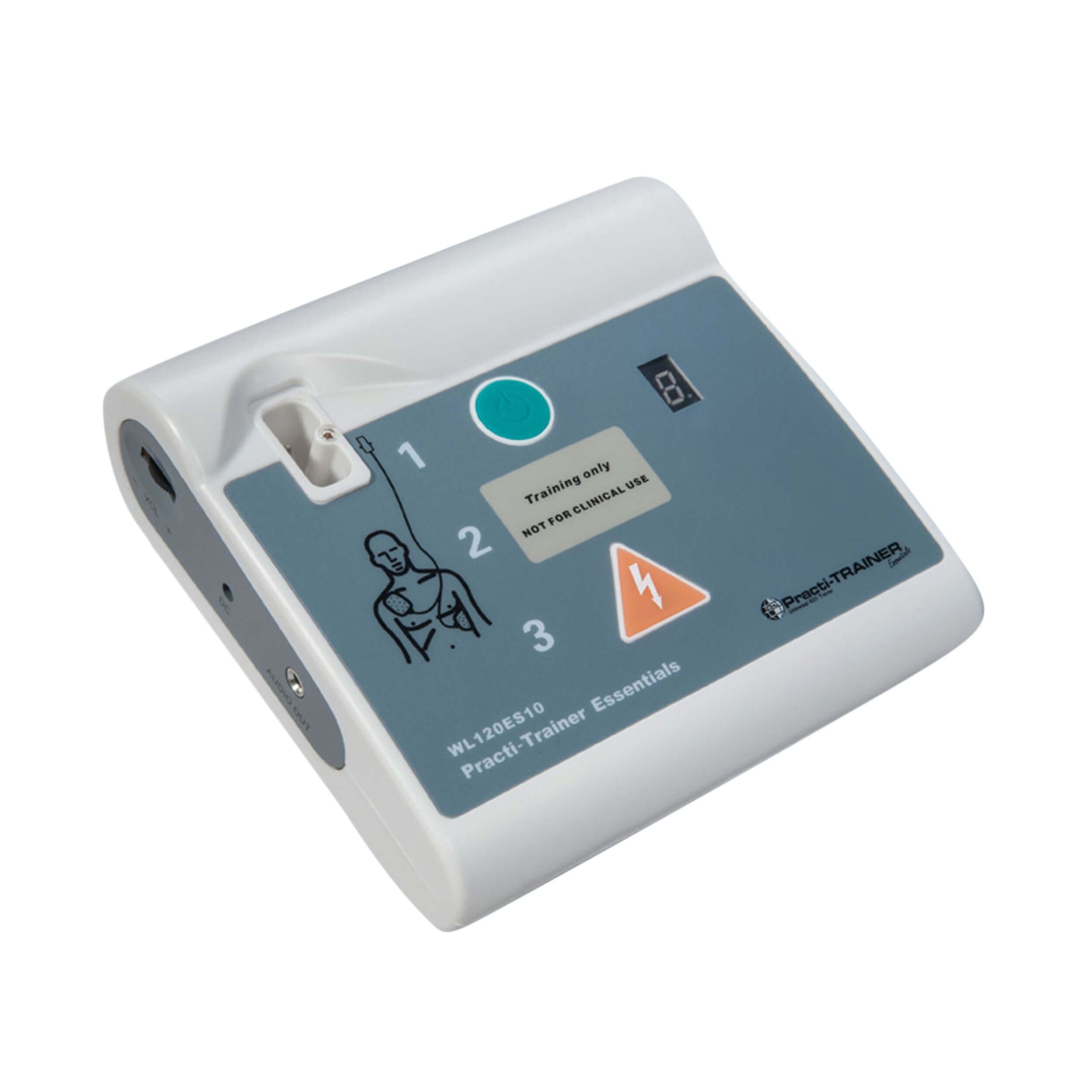 CPR Training Kit w. Adult Manikin WITH Feedback & AED Practi-Trainer Essentials, DARK TONE