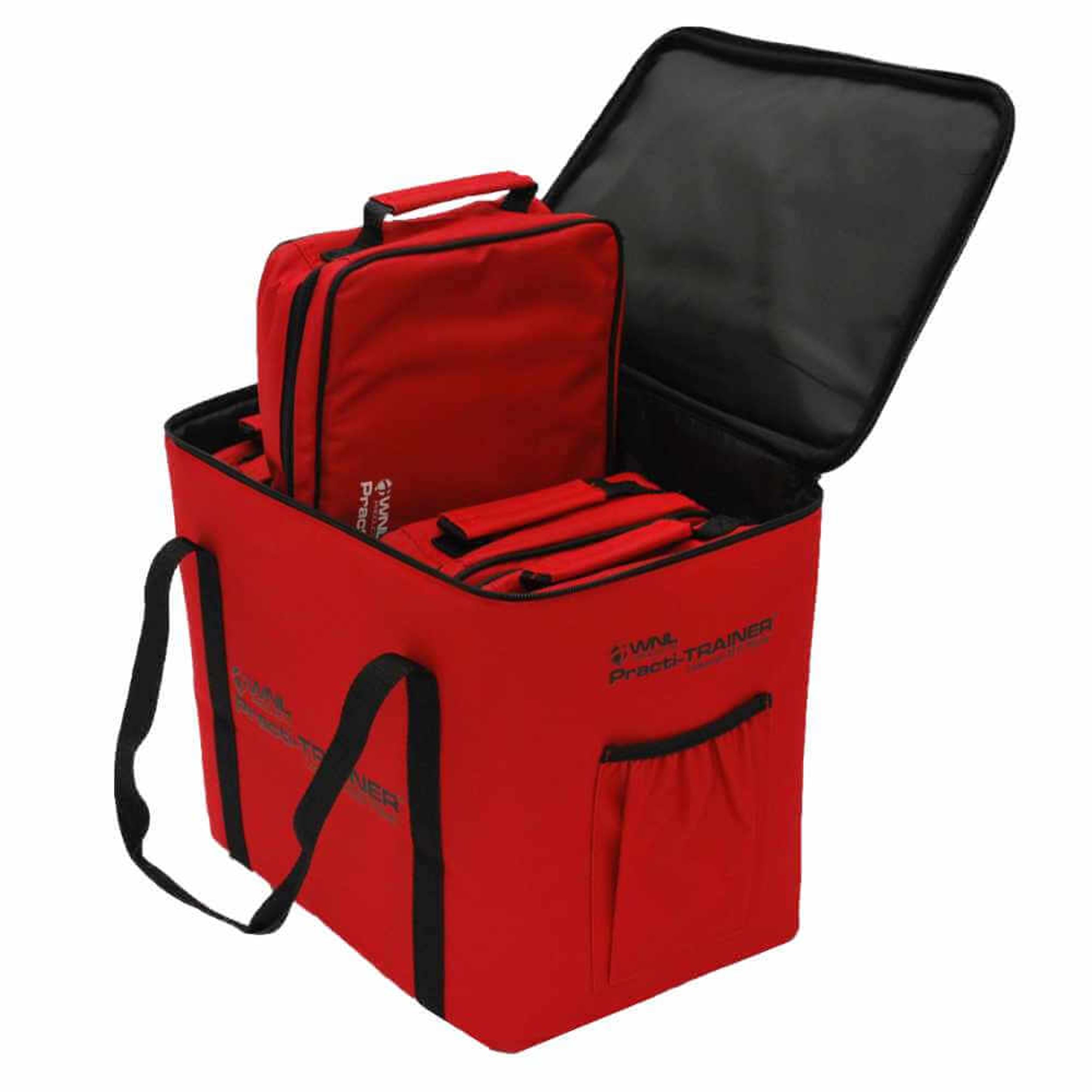 WNL AED trainer - Practi-Trainer-big carry bag with 4 single carry bags and 1 pulled up