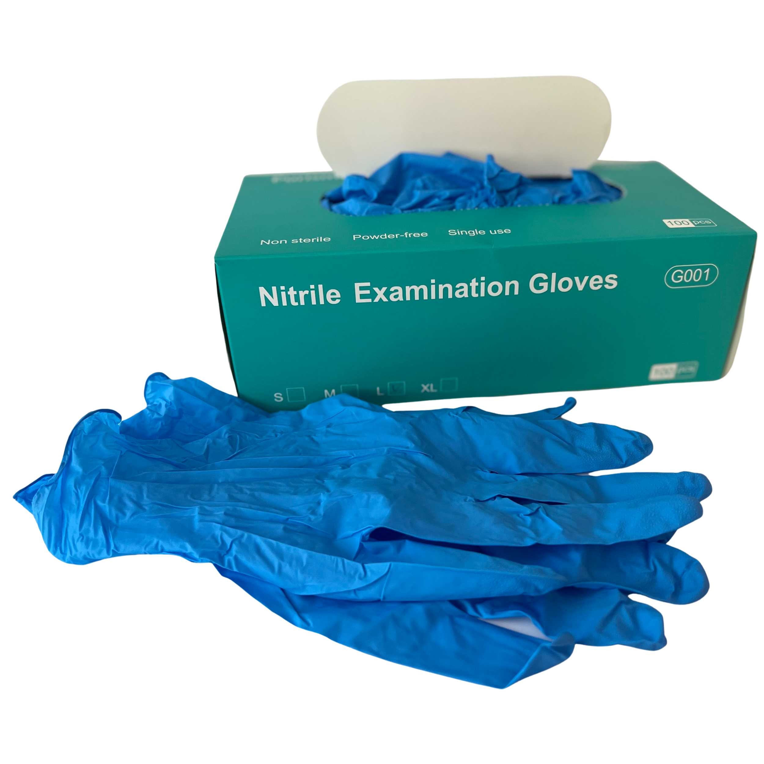Box of NITRILE Powder Free Exam Gloves, X-LARGE, Purism