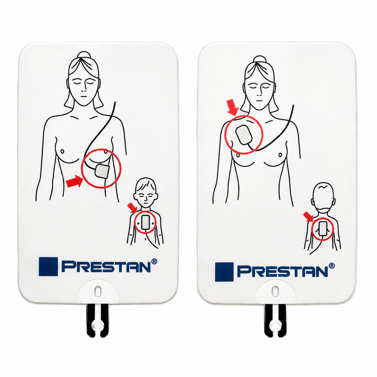 Set of AED UltraTrainer & Trainer Plus Pads, PRESTAN