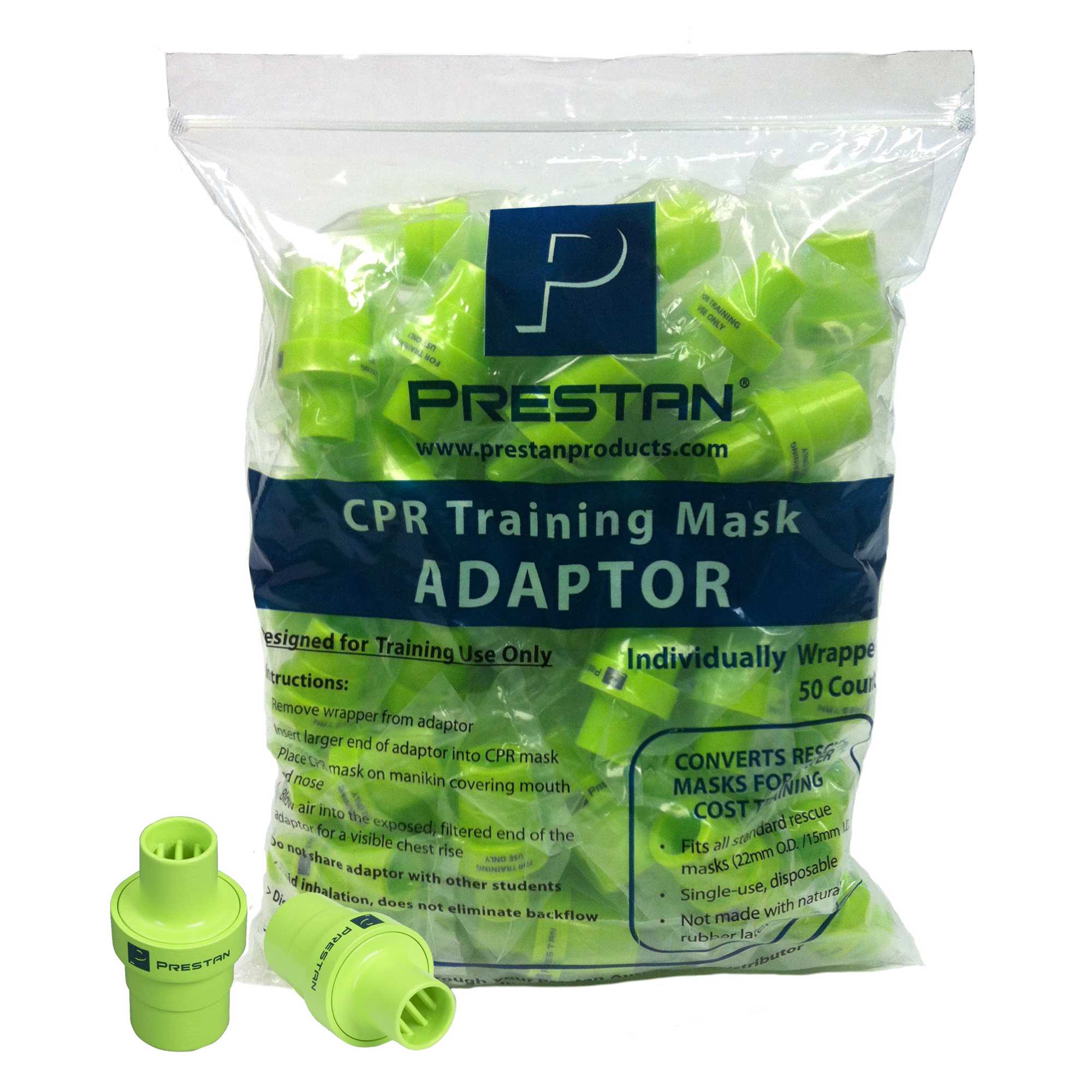 Pack of 50 CPR Training Valves, PRESTAN