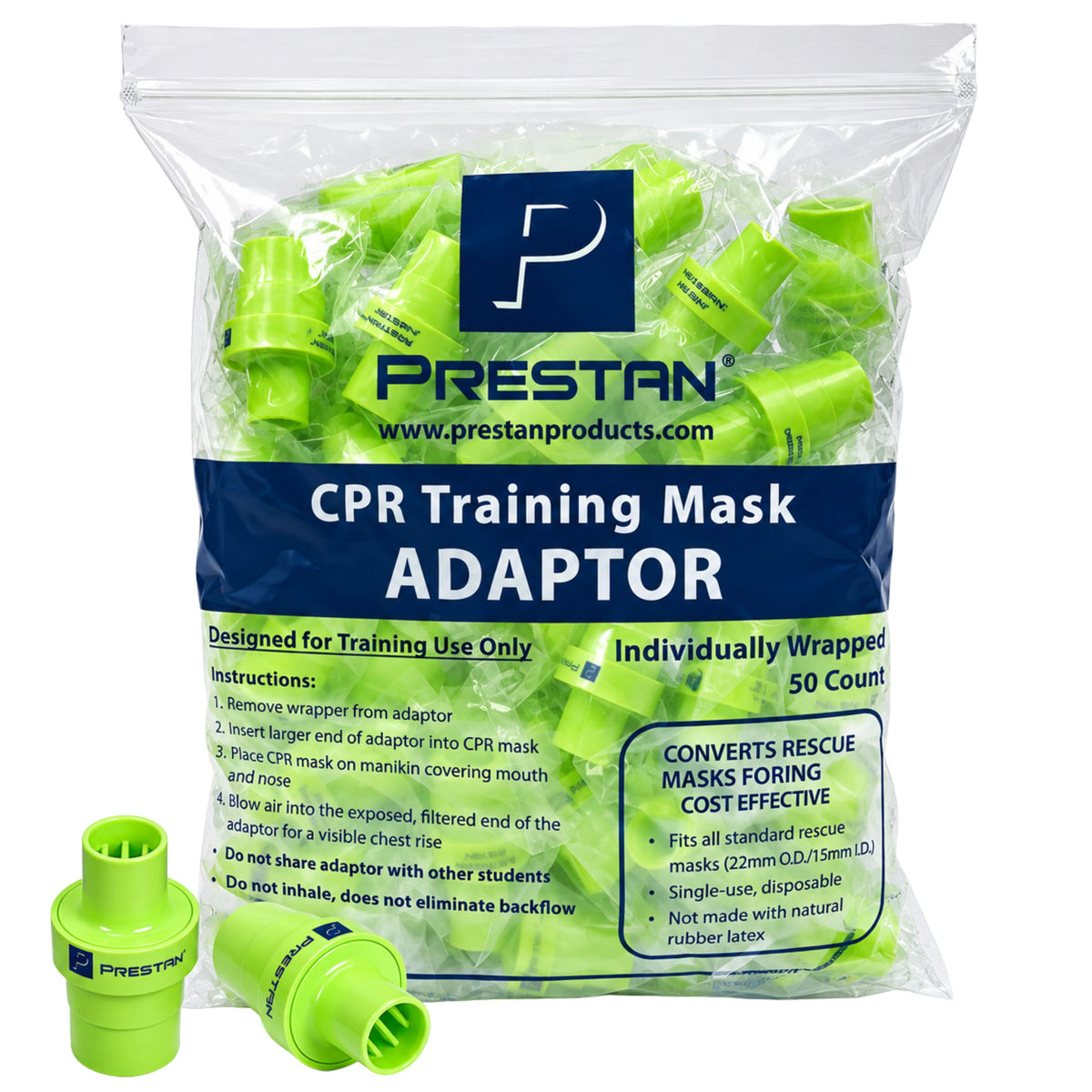 Pack of 50 CPR Training Valves, PRESTAN