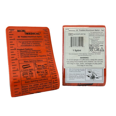 36" Aluminium Reusable, Waterproof, Splint, Single