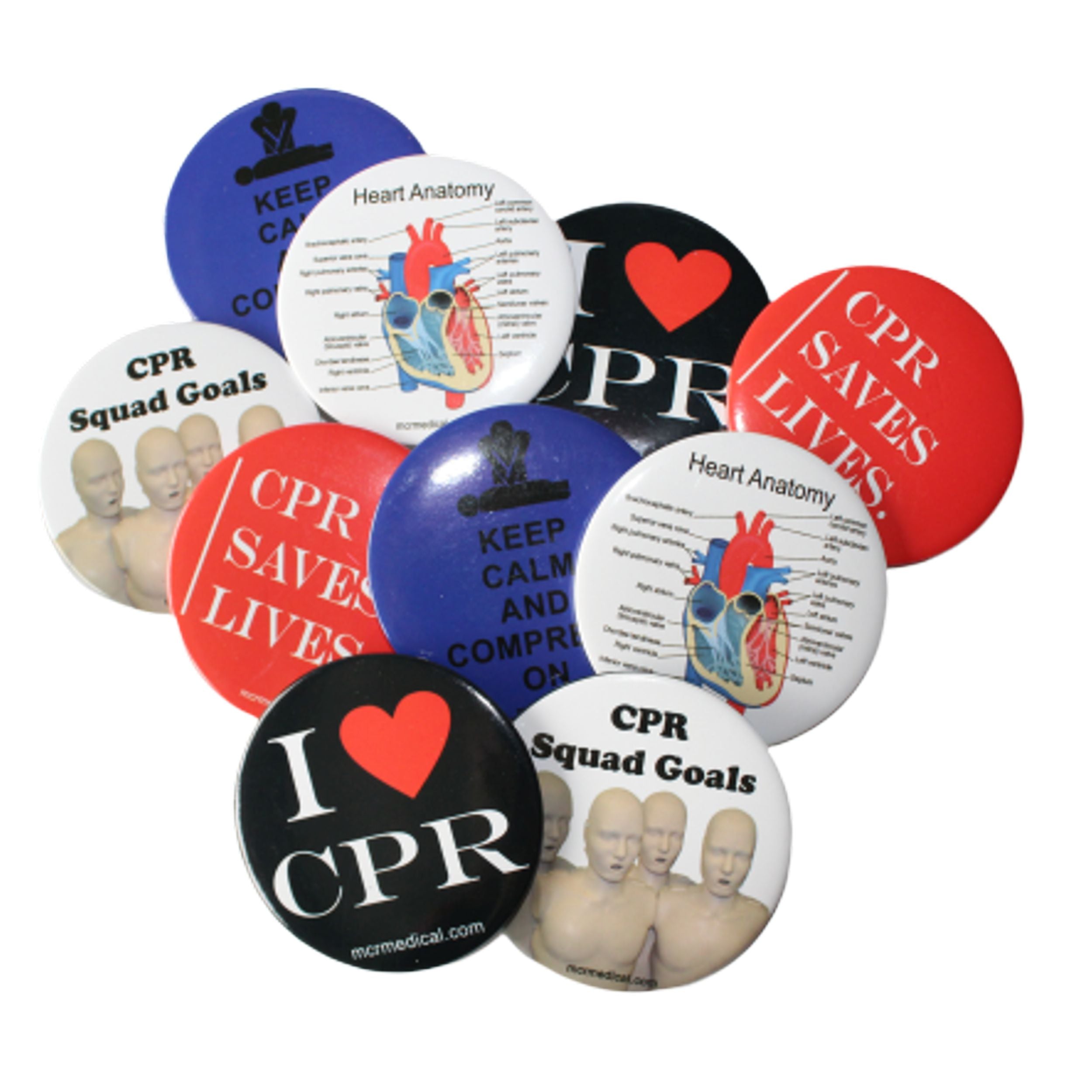 CPR Novelty Buttons, Pack of 50