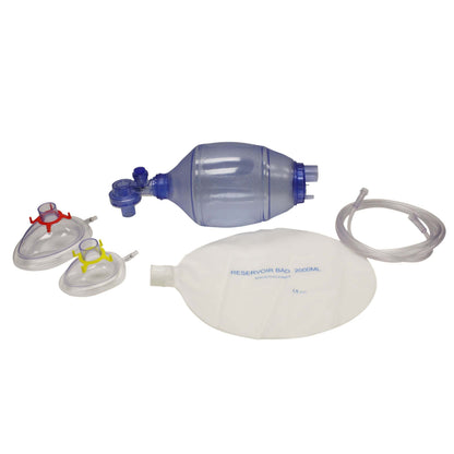 CPR Training Bag Valve Mask (BVM) Adult/Child and Infant/Neonate In Mesh Bag
