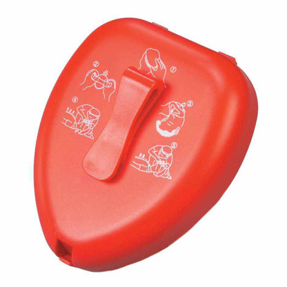 Package of 50 CPR Rescue Masks, Adult/Child, Hard Case with Belt Clip, WNL