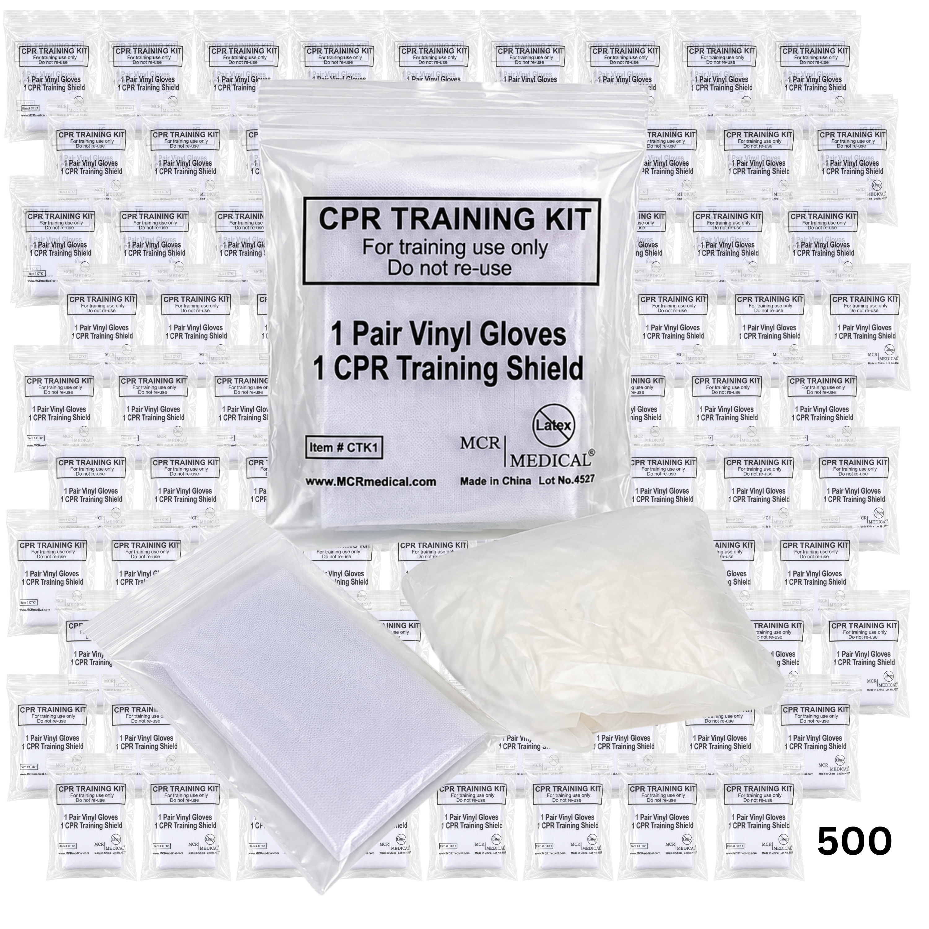 Case of 500 CPR Student Training Kits