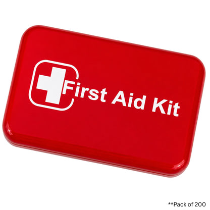 Case of 200 Mini First Aid Kits in Tins, WNL Products