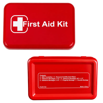 Pack of 10 Mini First Aid Kits in Tins, WNL Products