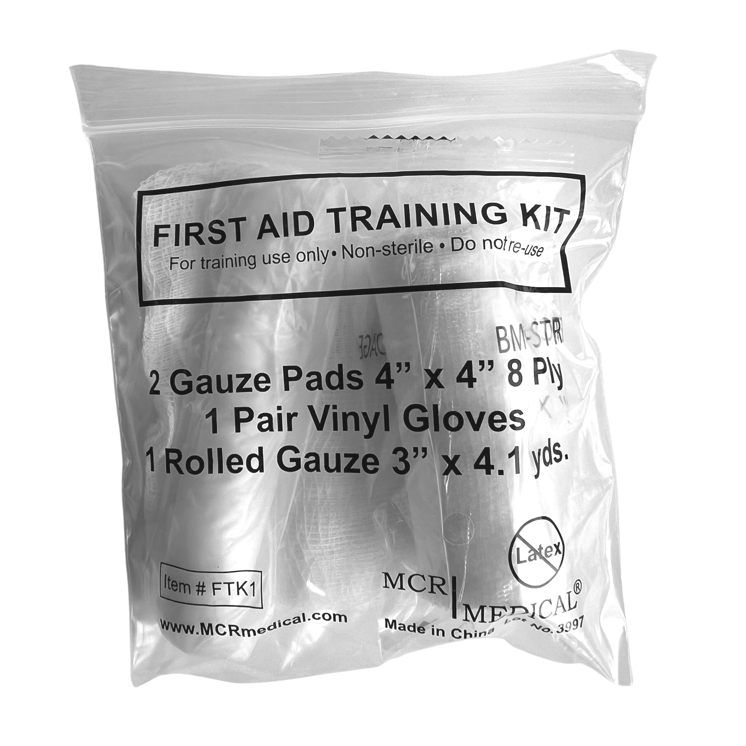 Box of 100 First Aid Training Kits, Basic-MCR Medical