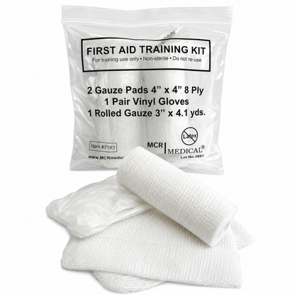 Case of 500  First Aid Training Kits, Basic-MCR Medical