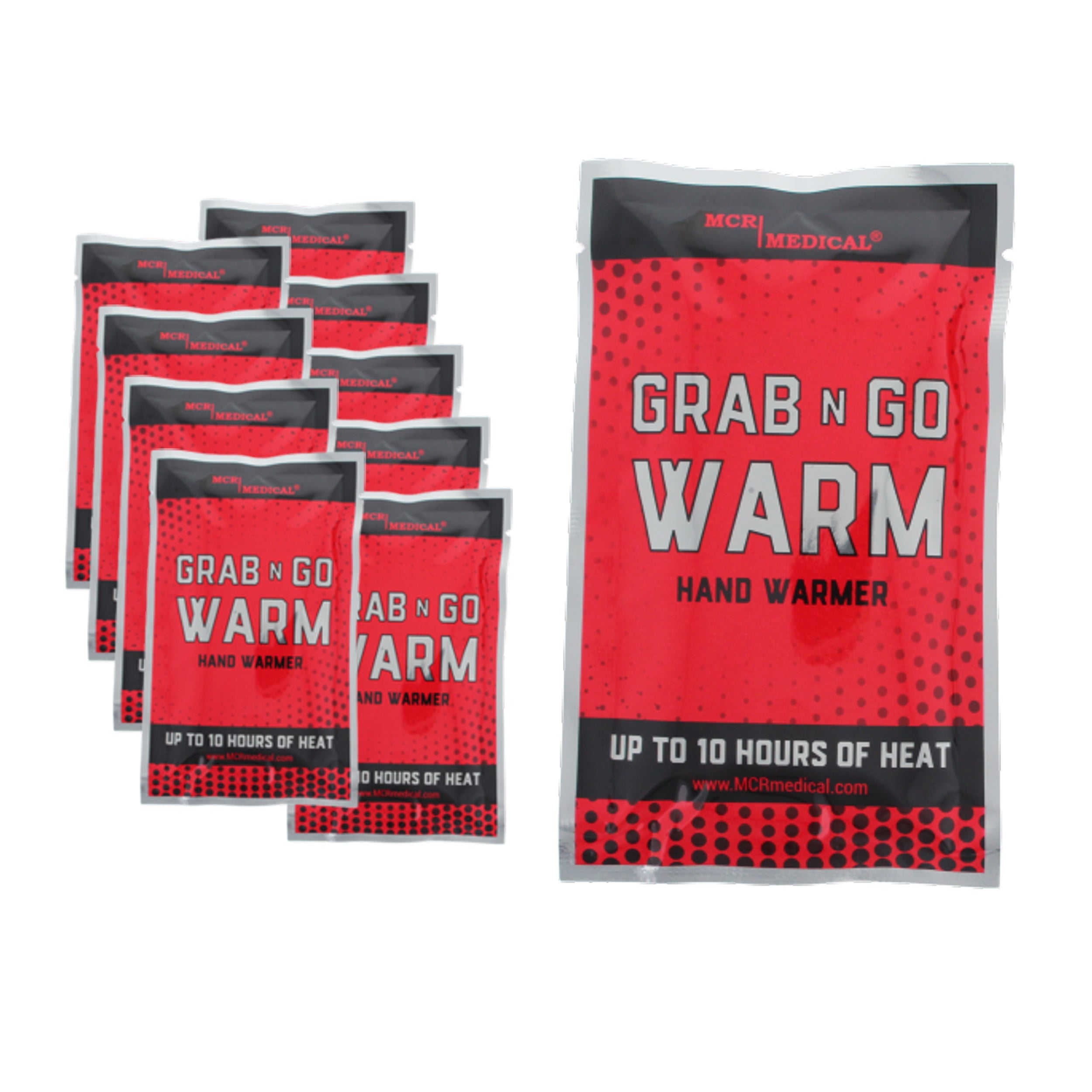 Pack of 10 Grab-N-Go Warm, Air Activated Hand Warmers