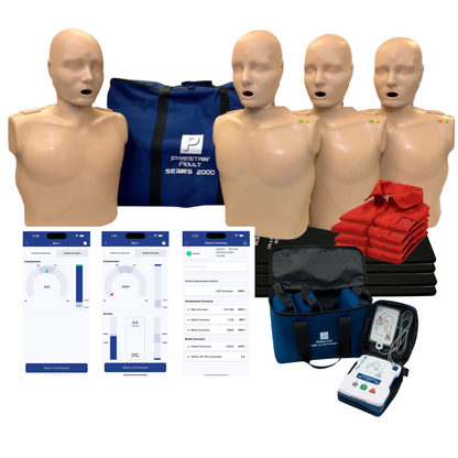 Series 2000 CPR Manikin Kit, 4-Pack Adult with Advanced Feedback, AED UltraTrainers