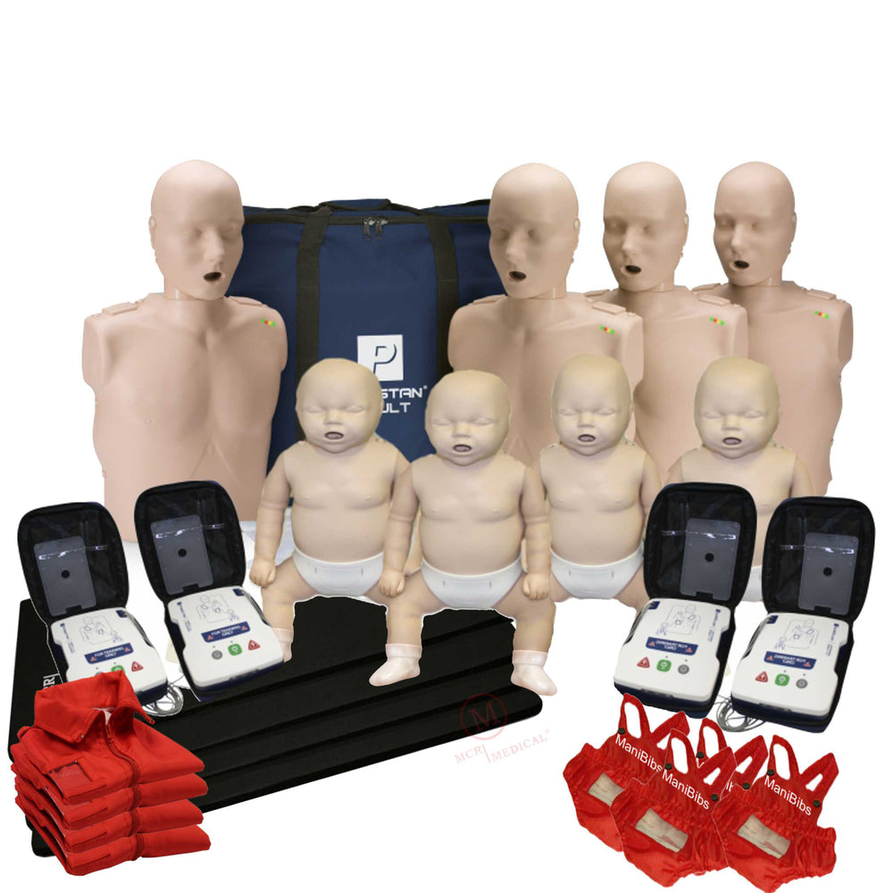 CPR Manikin 4-Pack Adult and 4-Pack Infant w. Feedback, AED UltraTrain ...