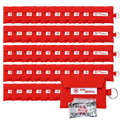 50-Pack of CPR Mask Keychains, MCR Medical