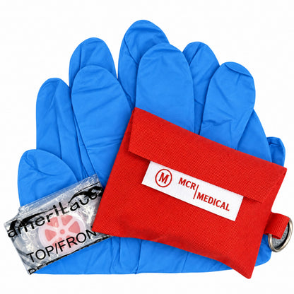 CPR Mask Keychain with Gloves, MCR Medical