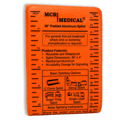36" Aluminium Reusable, Waterproof, Splint, Single
