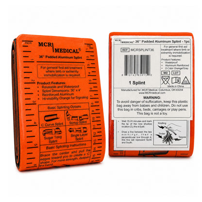 36" Aluminium Reusable, Waterproof, Splint, Single