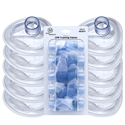 Pack of 10 ADULT Training CPR Masks with FREE Valves, MCR Medical