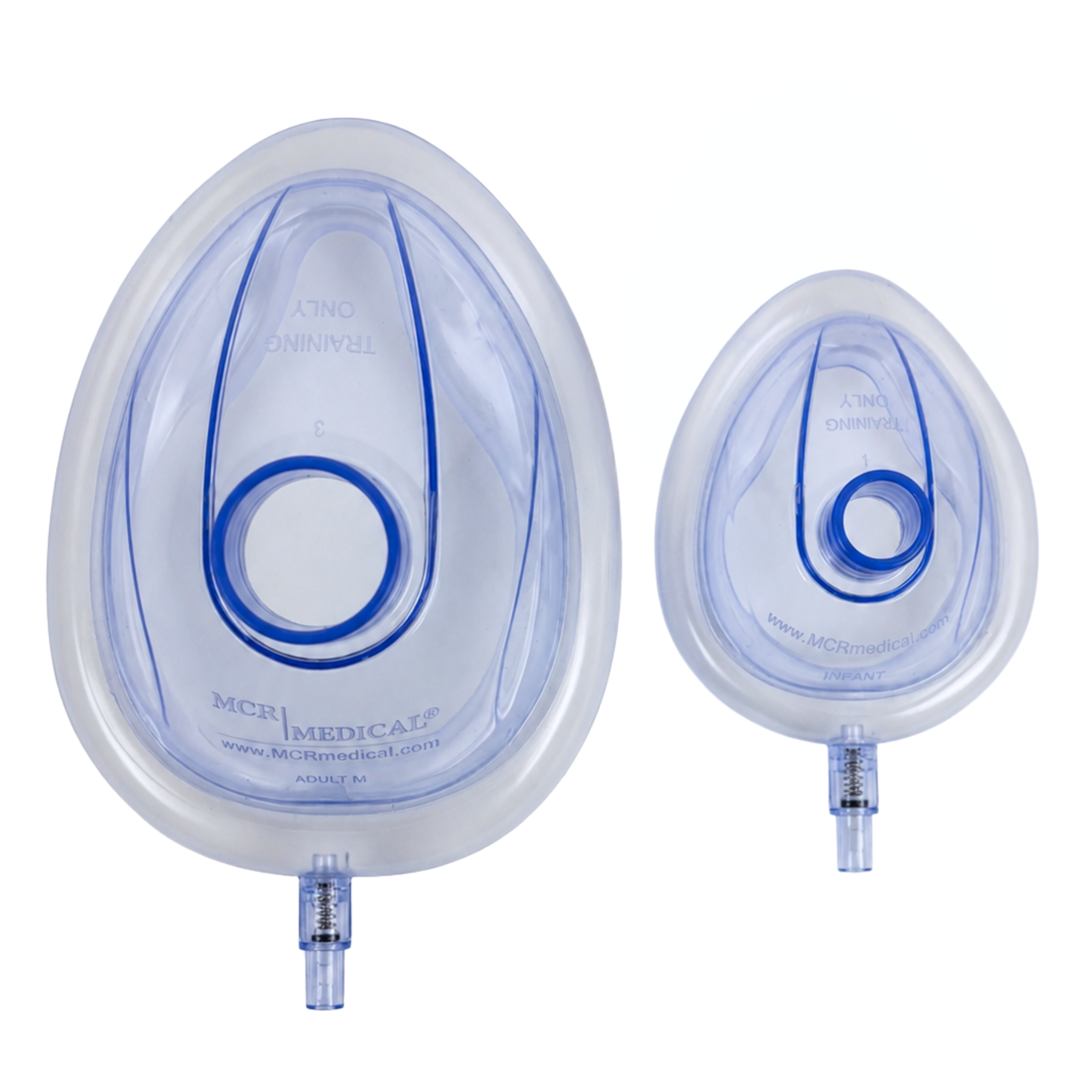 Combo Pack of CPR Training Masks, 5 Adult & 5 Infant with Valves, MCR Medical