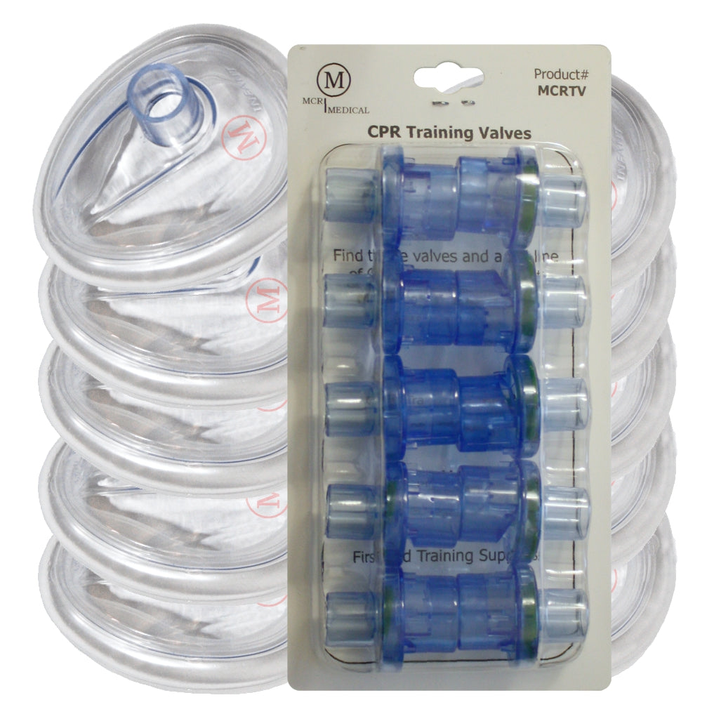 Pack of 10 INFANT Training CPR Masks with FREE Valves, MCR Medical