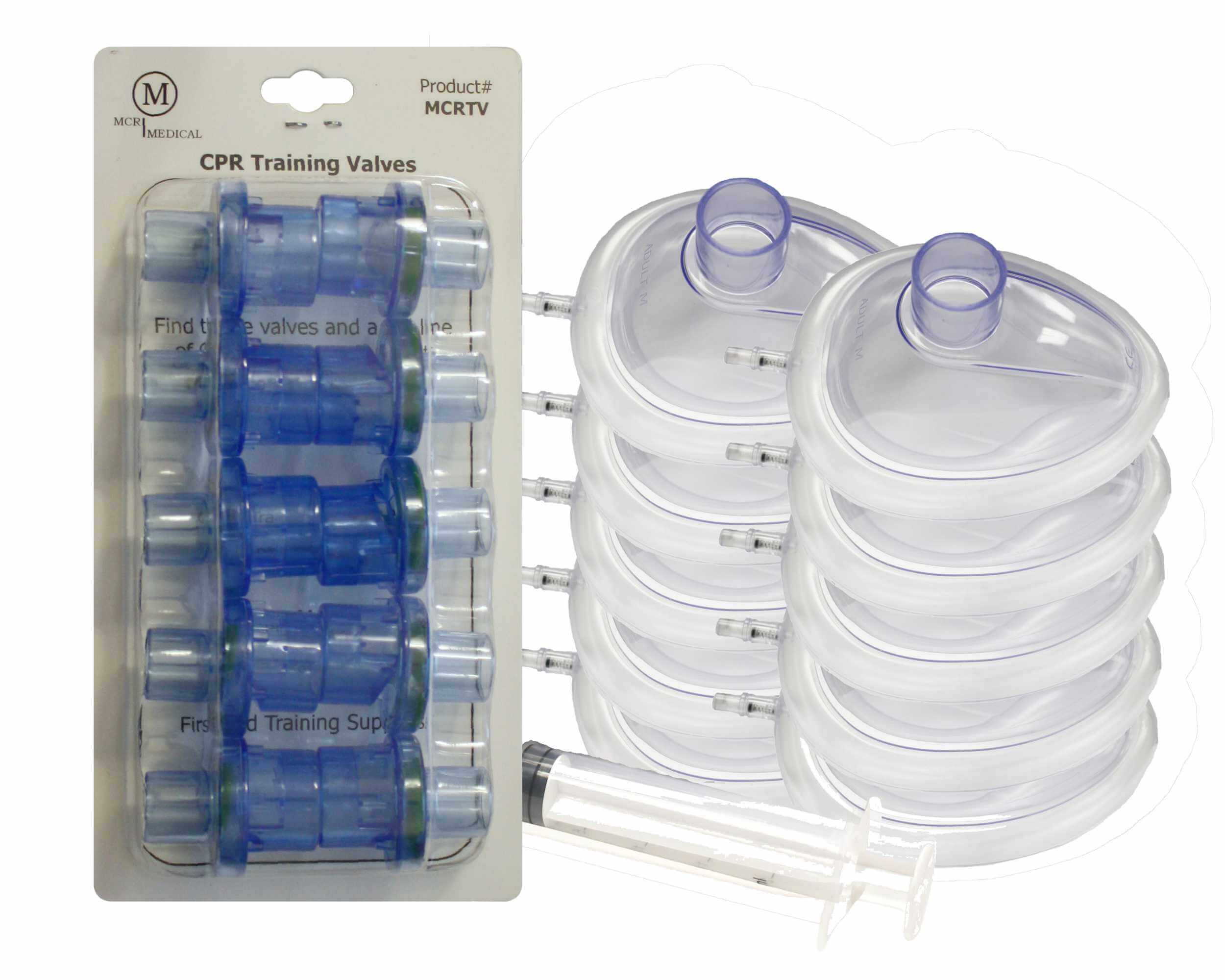 Pack of 10 Adjustable Infant Training CPR Masks, MCR Medical