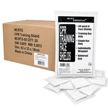 Pack of 1000 CPR Practice Shields, MCR