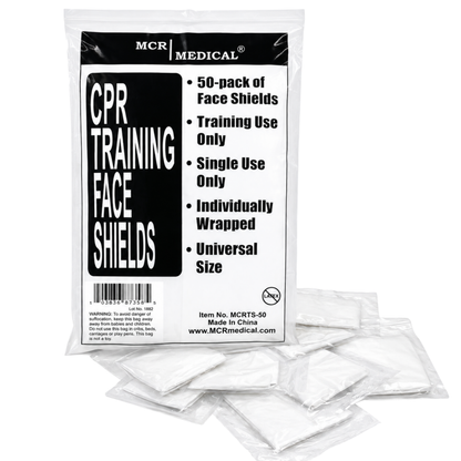 Pack of 50 CPR Practice Shields, MCR
