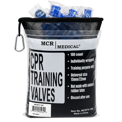 Pack of 100 CPR Training Valves, MCR Medical