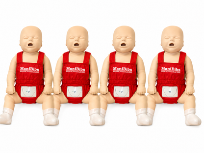 ManiBibs CPR Infant Manikin Onesies, 4-Pack