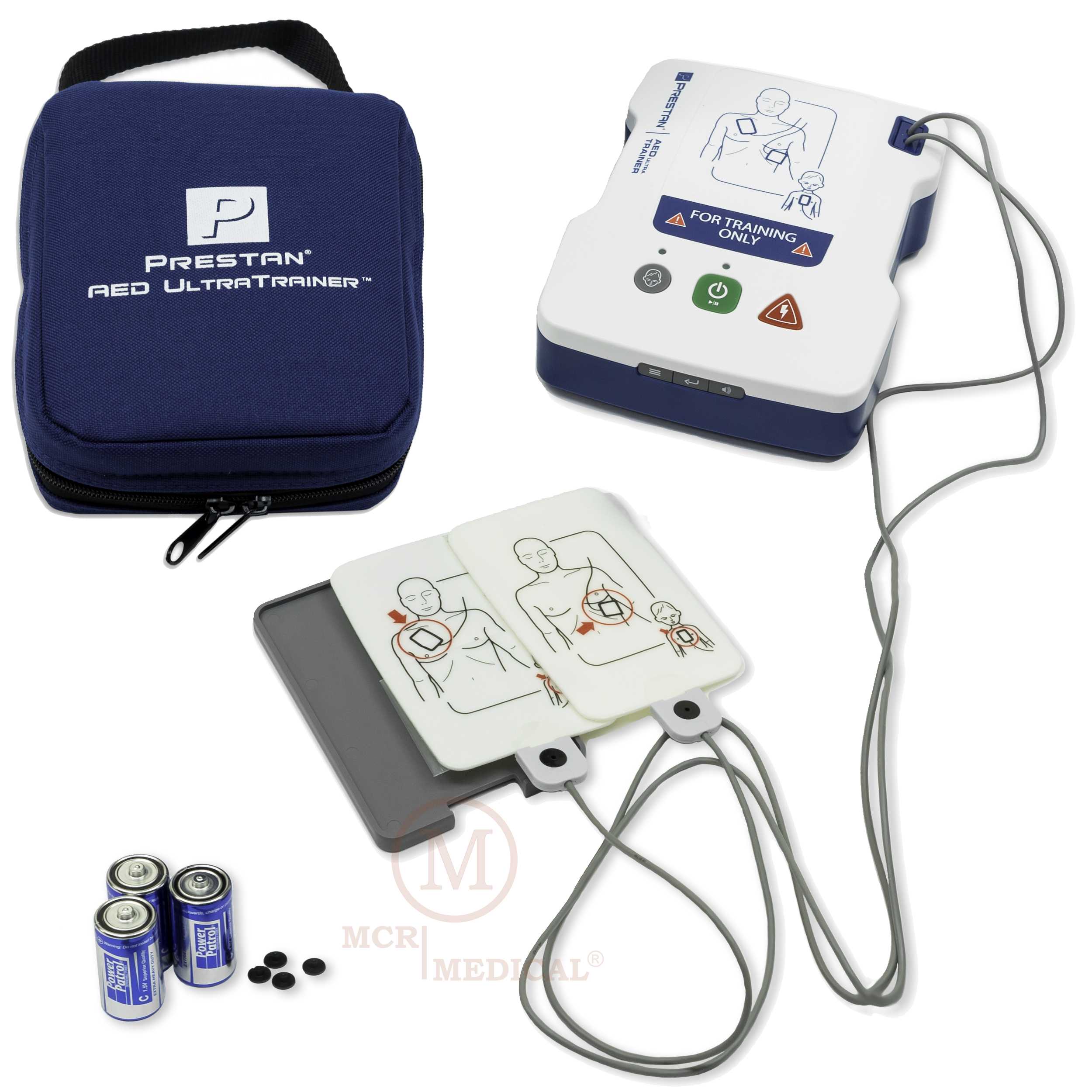 CPR Training Kit w. Adult & Infant Manikin WITH Feedback & AED UltraTrainer, DARK TONE